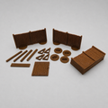 OO Gauge 6ft Wooden Fence Panel Set Large 10 Pack