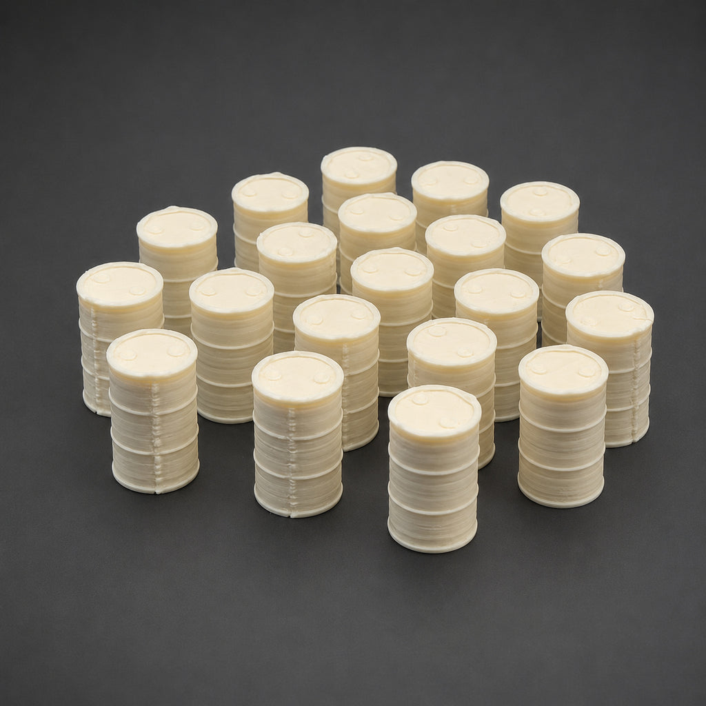 OO Gauge Oil Drums and UK Pallets Scenery Pack 20 Drums and 4 Pallets