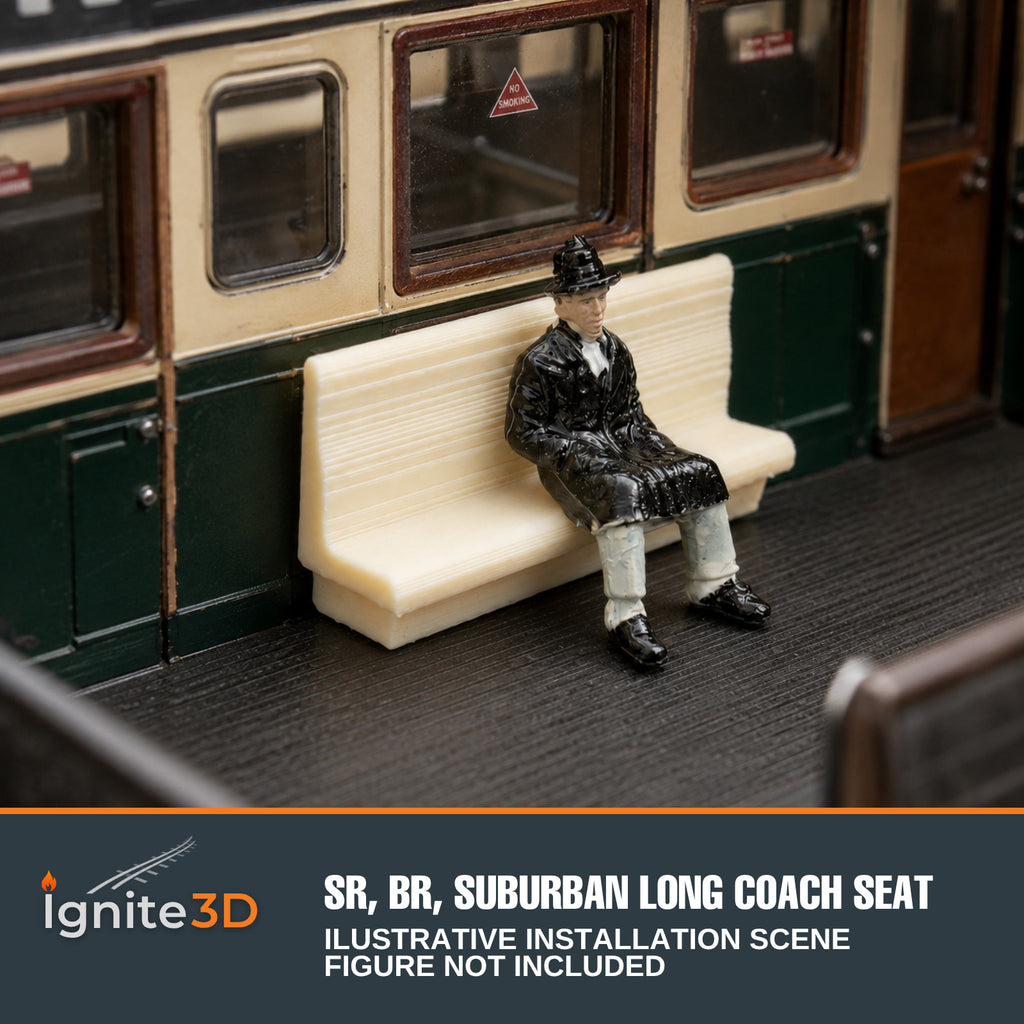 OO Gauge Southern Rail British Rail Suburban EMU Long Coach Seat 24 Pack
