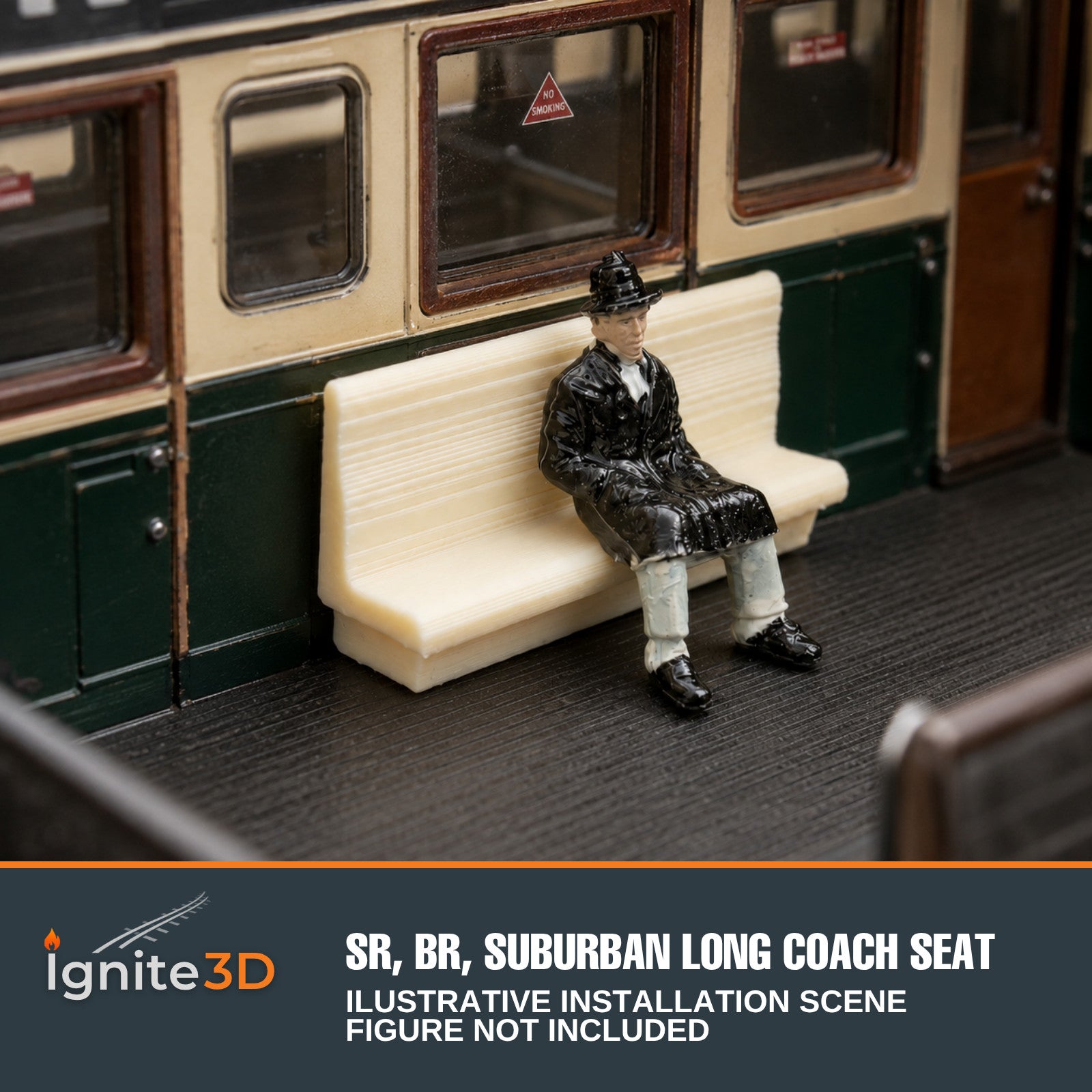 OO Gauge Southern Rail British Rail Suburban EMU Long Coach Seat 24 Pack